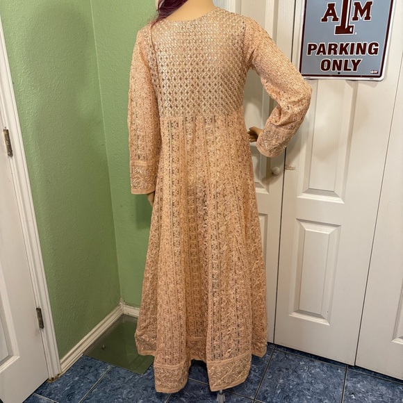 Panache by Mona Embroidery Pakistani Long Sleeve Dress - Picture 4 of 8